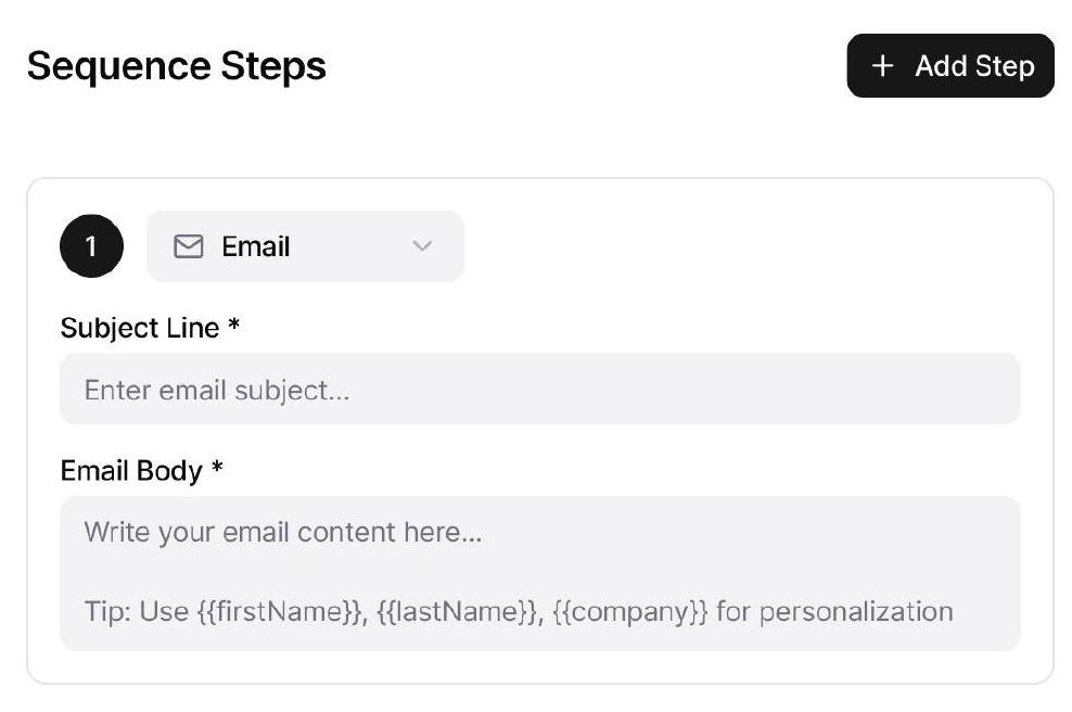 Sequence Steps panel screenshot